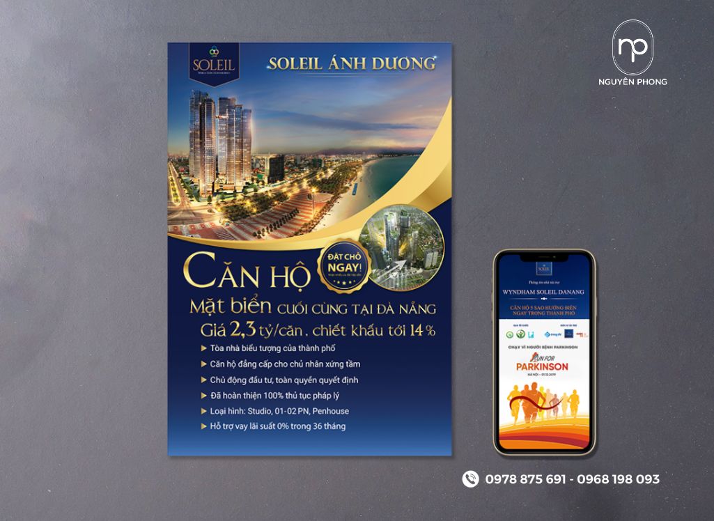 Tờ rơi tiêu chuẩn với đầy đủ thông tin về sản phẩm